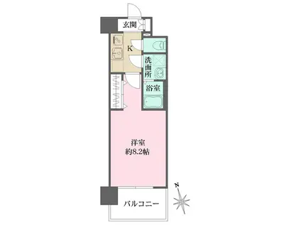 リヴェント玉造(1K/3階)の間取り写真