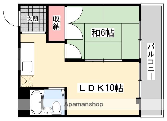 橋本金森マンション(1LDK/2階)の間取り写真