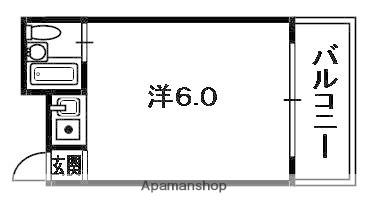 ハマンション枚方元町(ワンルーム/3階)の間取り写真