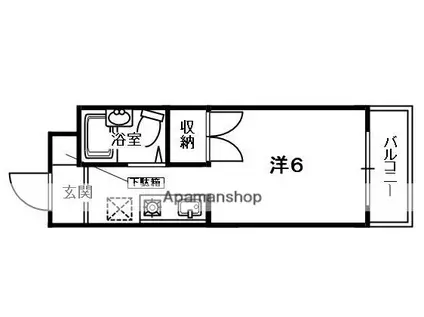 川村ハイツ(1K/1階)の間取り写真
