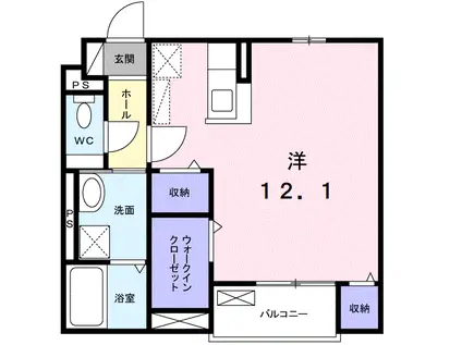 カーサ グランツ(ワンルーム/1階)の間取り写真