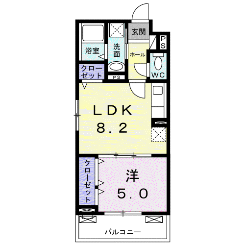サギタリウス レオ Ⅱ(1LDK/2階)の間取り写真
