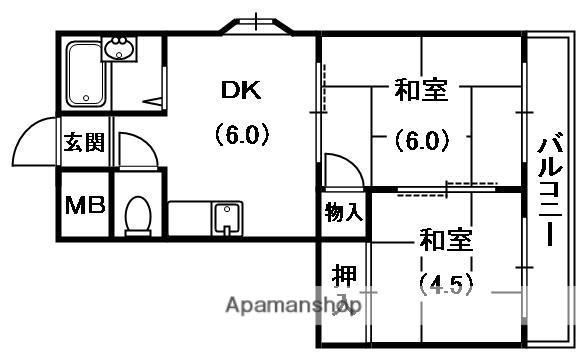 MPLAZA津田駅前弐番館(2DK/3階)の間取り写真