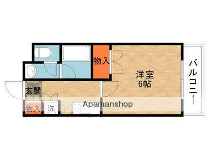 GRAND星丘(1K/1階)の間取り写真