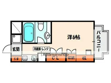 ルミエール長尾(ワンルーム/5階)の間取り写真