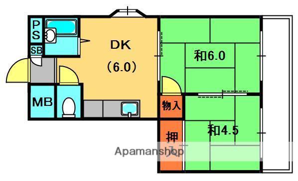 MPLAZA津田駅前弐番館(2DK/3階)の間取り写真