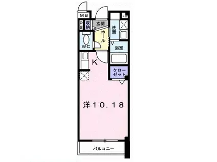 プログレNγ(ワンルーム/3階)の間取り写真