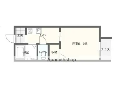 寝屋川菊池ハイツ(1K/1階)の間取り写真