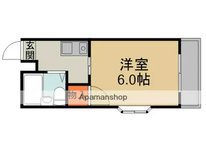 ハーモニーヒルズ末広(1K/3階)の間取り写真