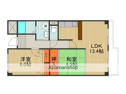 さくら館(2LDK/1階)の間取り写真