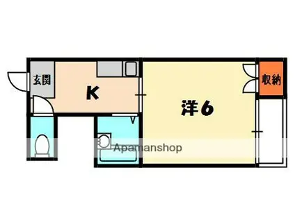 ラ ルミエール(1K/1階)の間取り写真