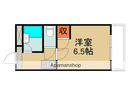 ユーハイム大日(1K/2階)の間取り写真