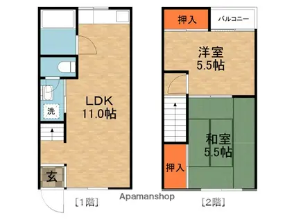 ヨーロピアンハイツ(2LDK)の間取り写真