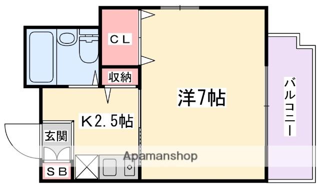 サンハイツ(1K/2階)の間取り写真