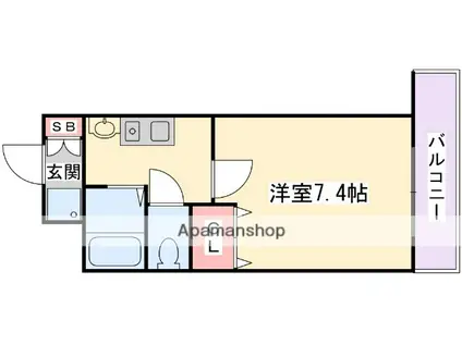 MPLAZA香里壱番館(1K/8階)の間取り写真