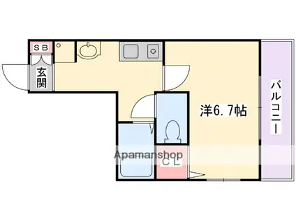 MPLAZA香里壱番館(1K/7階)の間取り写真