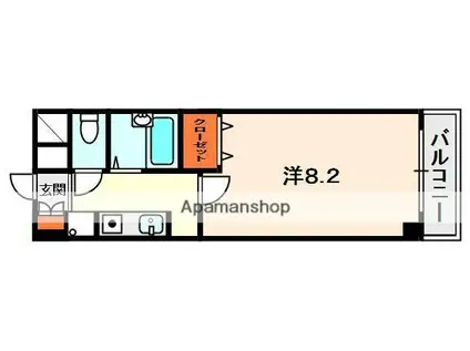 パークリセス(1K/3階)の間取り写真
