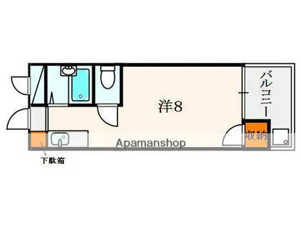 ロータリーマンション村野B棟(1K/4階)の間取り写真