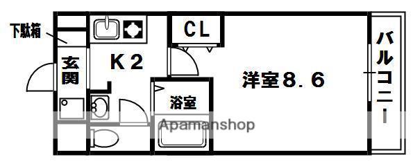 MPLAZA津田駅前十一番館(1K/6階)の間取り写真