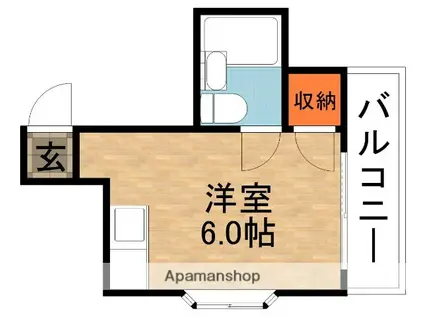 シティーハイツ萱島(ワンルーム/3階)の間取り写真