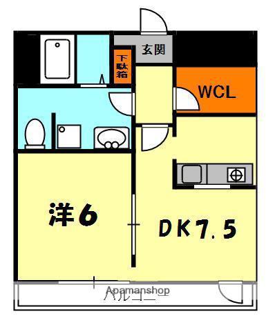 レオンズビル(1DK/7階)の間取り写真