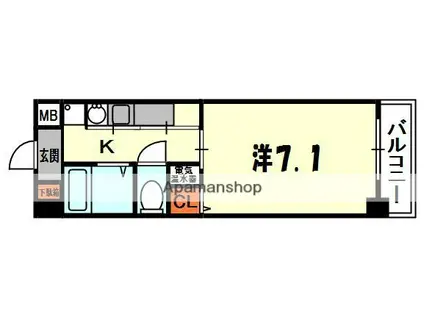 ルミエール日吉(1K/7階)の間取り写真