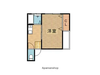 やまさマンション橋波(1K/4階)の間取り写真