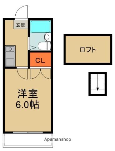 シティ門真(1K/2階)の間取り写真