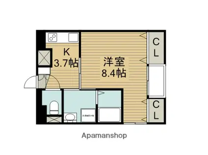 コート八重桜(1DK/1階)の間取り写真