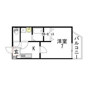 ノイエ ヴィラ (1K/3階)の間取り写真