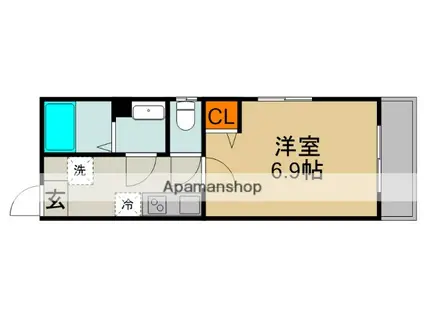 EST金下町(1K/2階)の間取り写真