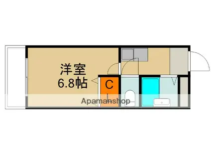 アーバンヨシダⅡ(1K/2階)の間取り写真