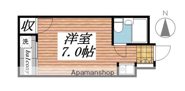プレアール上神田(ワンルーム/1階)の間取り写真