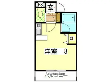 レナジア大和田(ワンルーム/4階)の間取り写真
