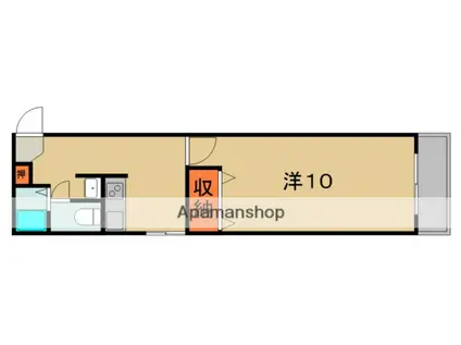 ロイヤルカーサ高瀬(1K/2階)の間取り写真