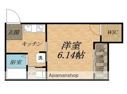 ルミエル御殿山(1K/2階)の間取り写真