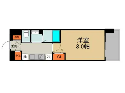 LUXENA KADOMA(1K/3階)の間取り写真