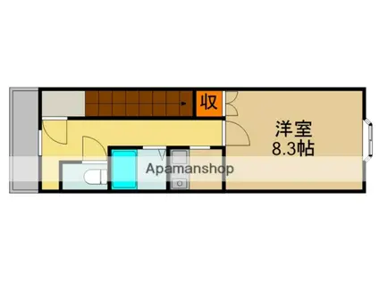 ベルク梅園(1K/3階)の間取り写真