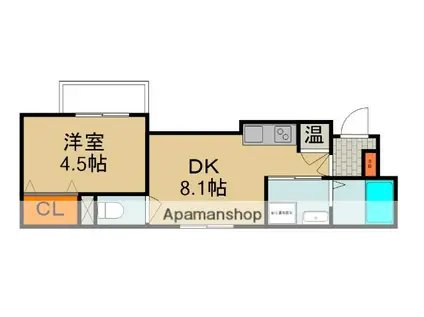 GIRASOL KADOMA(1LDK/1階)の間取り写真