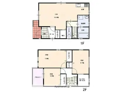 フジパレス戸建舟田町(3LDK/1階)の間取り写真