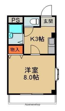 クレセント中村(1K/2階)の間取り写真