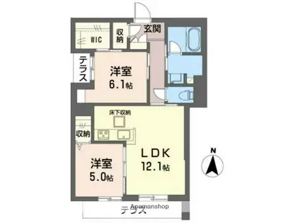 シャーメゾンZENⅡ(2LDK/1階)の間取り写真