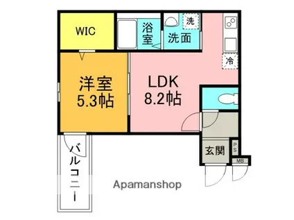 シャルム ド グレイス(1LDK/2階)の間取り写真