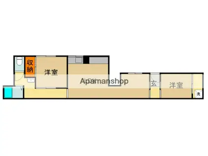 メゾンカッサ守口(2LDK/1階)の間取り写真