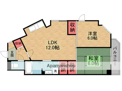 レジデンス淀(2LDK/4階)の間取り写真