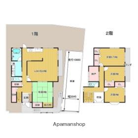 京阪電気鉄道京阪線 香里園駅 バス乗車時間:6分 香里旭ヶ丘バス停で下車 徒歩10分 2階建 築30年(4SLDK)の間取り写真