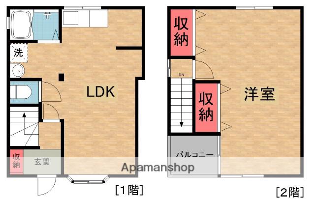京阪電気鉄道京阪線 御殿山駅 徒歩8分 2階建 築48年(1LDK)の間取り写真