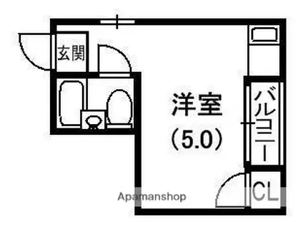 スーリール寝屋川(ワンルーム/1階)の間取り写真