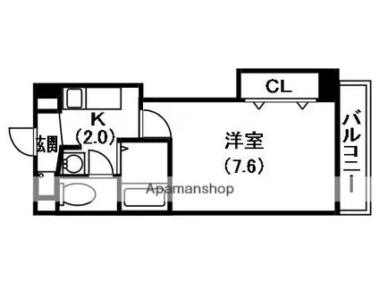 MPLAZA守口東(1K/7階)の間取り写真
