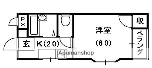 ロイヤルライフ八坂(1K/5階)の間取り写真